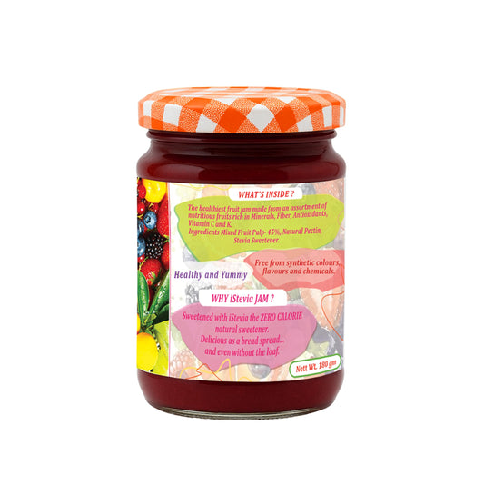 Fruit Bonanza Jam With Real Fruit Pulp | 100% Natural | Zero Added Sugar | 180g