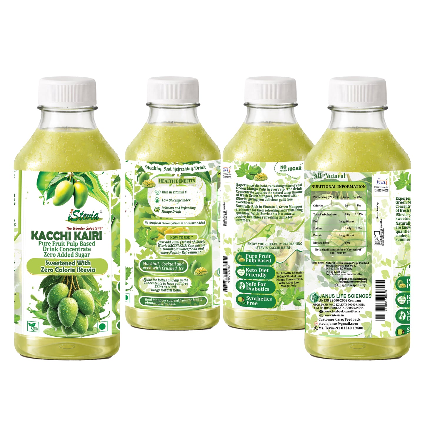 iStevia KACCHI KAIRI Raw Mango Drink Concentrate