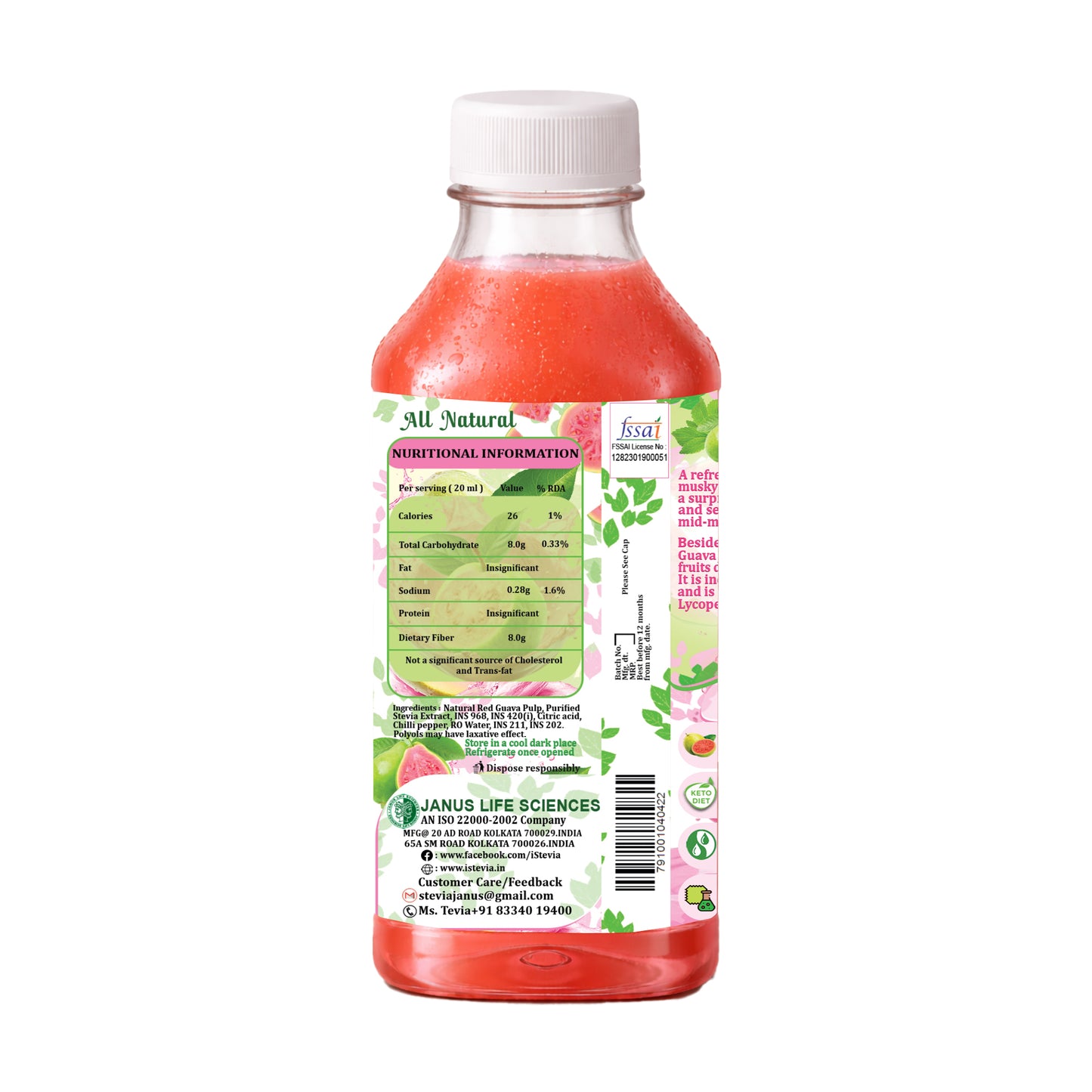iStevia Spicy Guava Fruit Drink Concentrate