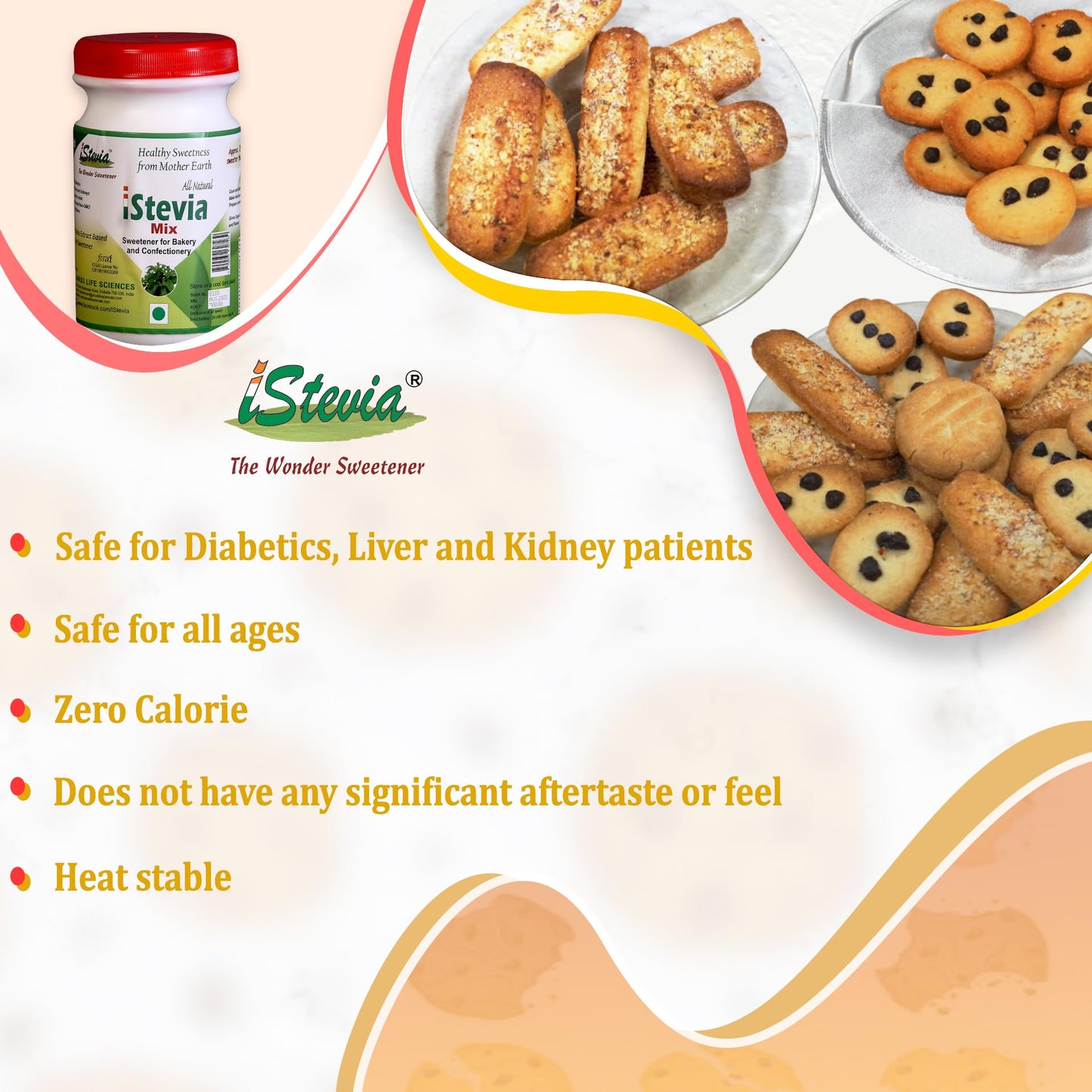 Sugar-Free Natural Stevia Sweetener Powder For Bakery & Confectionery | Specialty Sweeteners | 250g