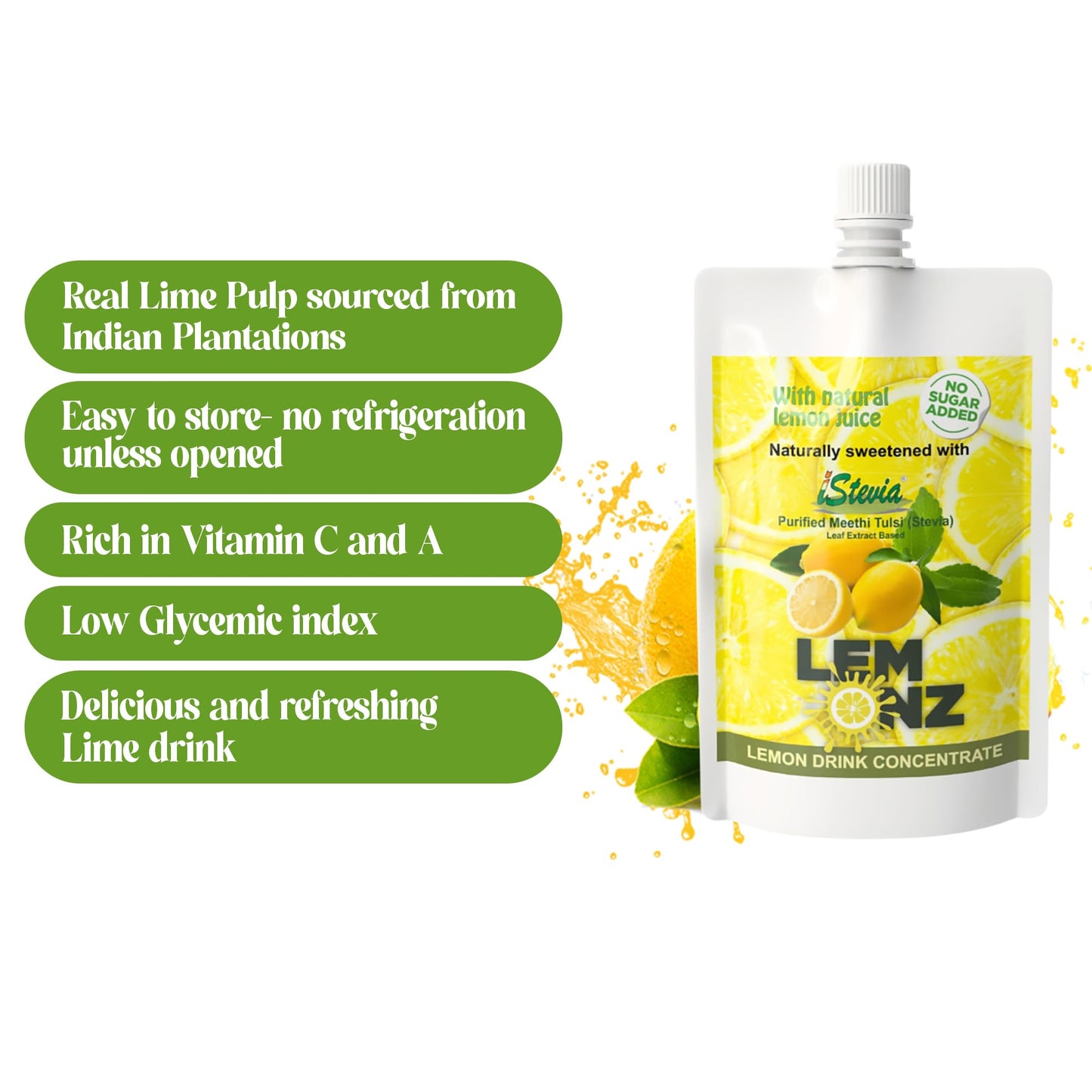 Lemonz Lime Juice | Fruit Juice Concentrate | 100% Natural | Real Fruit Lemon Juice | 200mL