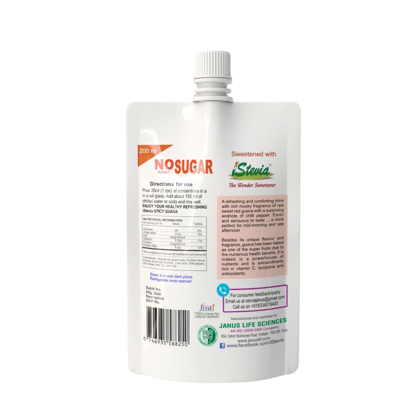 Kalakhatta & Peach Ice Combo | Fruit Juice Concentrate | 100% Natural | Sugar-Free Stevia Sweetened Juice | 200mL