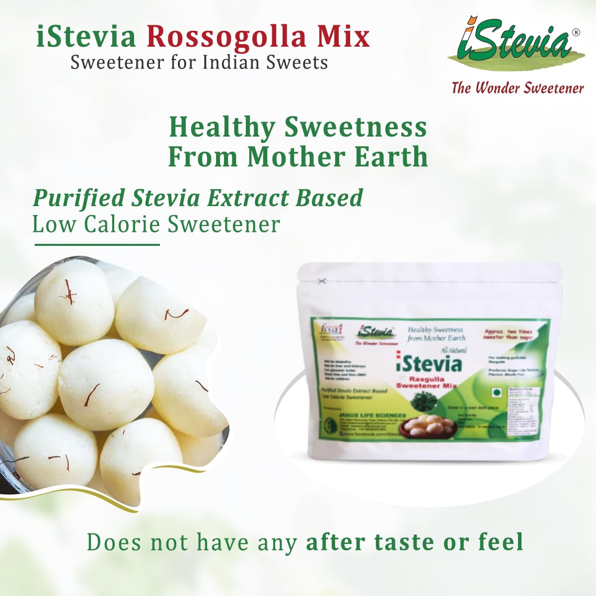 Rosogolla Mix | Specialty Sweeteners | Stevia Sweetened Formulated | Zero Calories | Vegan Diabetic Keto Friendly