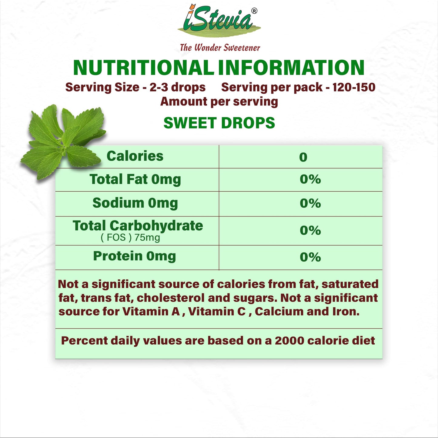 Stevia Drops | Everyday Sweetener | Zero Calories, Zero GI Sugar Substitute | 15 mL