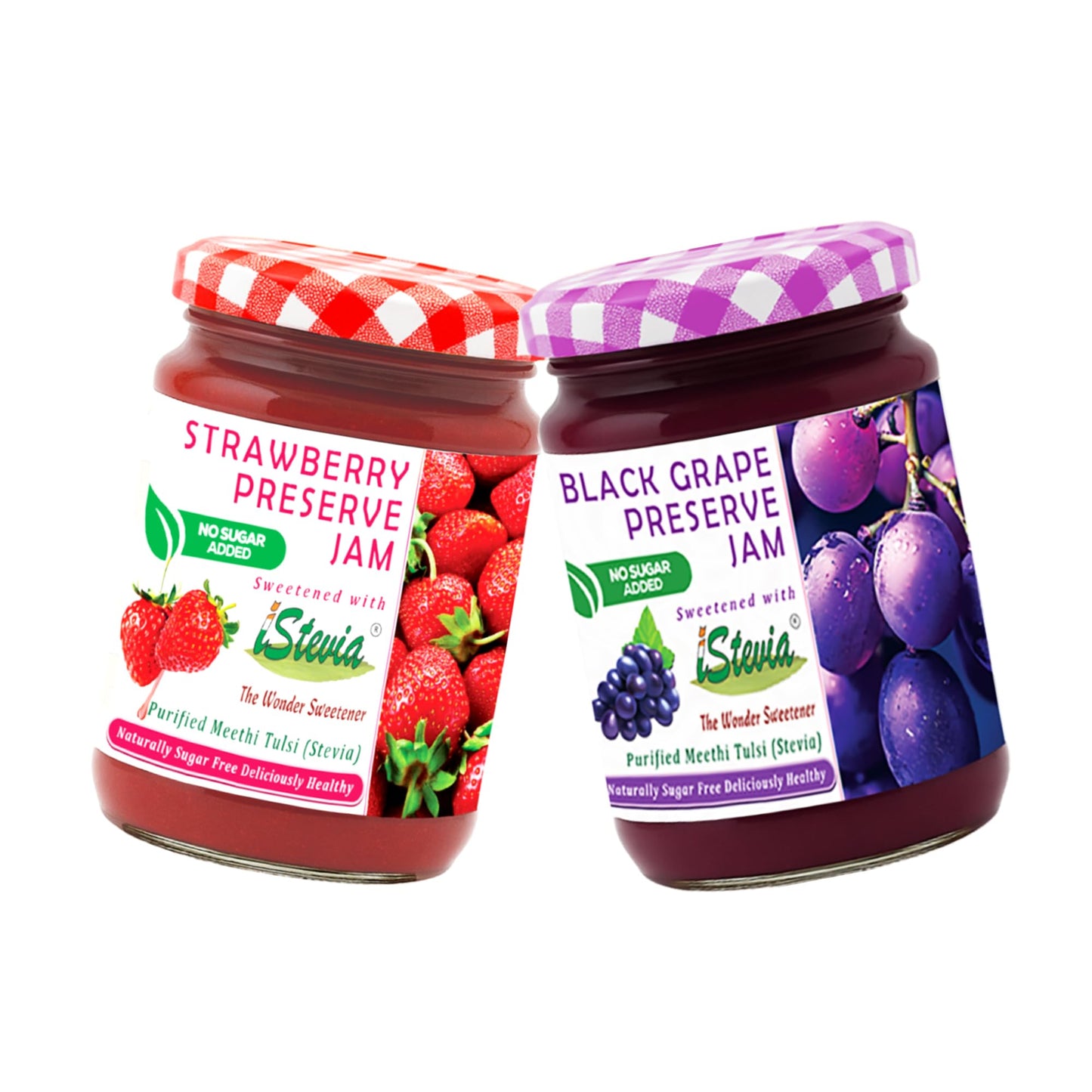 Strawberry & Black Grape Jam With Real Fruit Pulp | 100% Natural | 180g